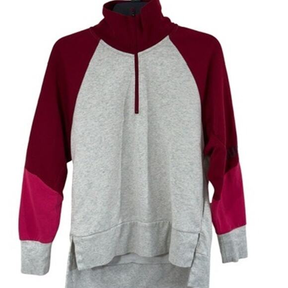 "Nike"DRi-Fit,1/4 Zip,JUST DO IT on L Arm,Longer Back Hem,Workout,Sports,Sweat - Picture 1 of 5